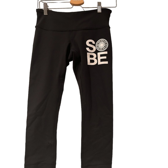 Lululemon Soul Cycle Crop Leggings Black 6 - Picture 2 of 6